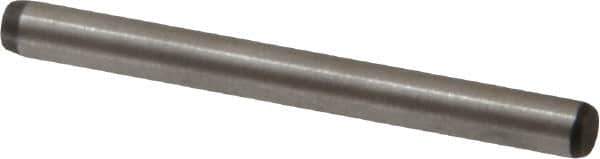 Made in USA - 3/32" Diam x 1" Pin Length 416 Stainless Steel Precision Dowel Pin - Passivated Finish, C 36-42 Hardness, 2 Beveled End - Apex Tool & Supply