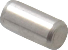 Made in USA - 3/32" Diam x 3/16" Pin Length 416 Stainless Steel Precision Dowel Pin - Passivated Finish, C 36-42 Hardness, 2 Beveled End - Apex Tool & Supply