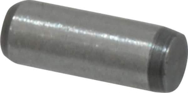 Made in USA - 3/32" Diam x 1/4" Pin Length 416 Stainless Steel Precision Dowel Pin - Passivated Finish, C 36-42 Hardness, 2 Beveled End - Apex Tool & Supply