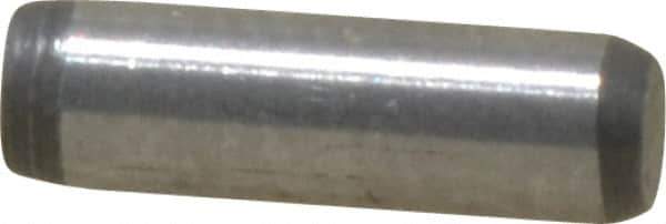Made in USA - 3/32" Diam x 5/16" Pin Length 416 Stainless Steel Precision Dowel Pin - Passivated Finish, C 36-42 Hardness, 2 Beveled End - Apex Tool & Supply
