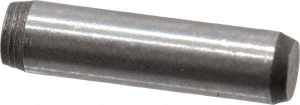 Made in USA - 3/32" Diam x 3/8" Pin Length 416 Stainless Steel Precision Dowel Pin - Passivated Finish, C 36-42 Hardness, 2 Beveled End - Apex Tool & Supply
