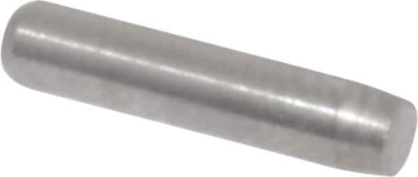 Made in USA - 3/32" Diam x 7/16" Pin Length 416 Stainless Steel Precision Dowel Pin - Passivated Finish, C 36-42 Hardness, 2 Beveled End - Apex Tool & Supply