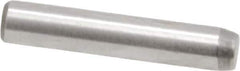 Made in USA - 3/32" Diam x 1/2" Pin Length 416 Stainless Steel Precision Dowel Pin - Passivated Finish, C 36-42 Hardness, 2 Beveled End - Apex Tool & Supply
