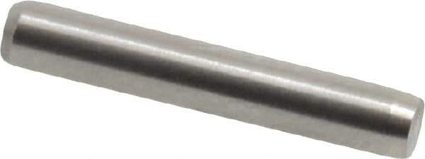 Made in USA - 3/32" Diam x 9/16" Pin Length 416 Stainless Steel Precision Dowel Pin - Passivated Finish, C 36-42 Hardness, 2 Beveled End - Apex Tool & Supply