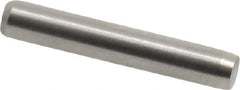 Made in USA - 3/32" Diam x 9/16" Pin Length 416 Stainless Steel Precision Dowel Pin - Passivated Finish, C 36-42 Hardness, 2 Beveled End - Apex Tool & Supply