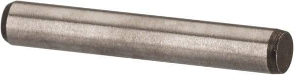 Made in USA - 3/32" Diam x 5/8" Pin Length 416 Stainless Steel Precision Dowel Pin - Passivated Finish, C 36-42 Hardness, 2 Beveled End - Apex Tool & Supply