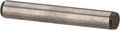 Made in USA - 3/32" Diam x 5/8" Pin Length 416 Stainless Steel Precision Dowel Pin - Passivated Finish, C 36-42 Hardness, 2 Beveled End - Apex Tool & Supply