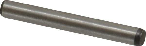 Made in USA - 3/32" Diam x 3/4" Pin Length 416 Stainless Steel Precision Dowel Pin - Passivated Finish, C 36-42 Hardness, 2 Beveled End - Apex Tool & Supply