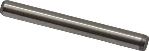 Made in USA - 1/8" Diam x 1-1/8" Pin Length 416 Stainless Steel Precision Dowel Pin - Passivated Finish, C 36-42 Hardness, 2 Beveled End - Apex Tool & Supply
