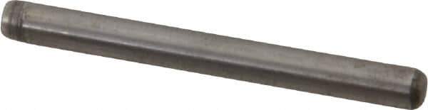 Made in USA - 1/8" Diam x 1-1/4" Pin Length 416 Stainless Steel Precision Dowel Pin - Passivated Finish, C 36-42 Hardness, 2 Beveled End - Apex Tool & Supply