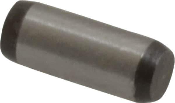 Made in USA - 1/8" Diam x 5/16" Pin Length 416 Stainless Steel Precision Dowel Pin - Passivated Finish, C 36-42 Hardness, 2 Beveled End - Apex Tool & Supply
