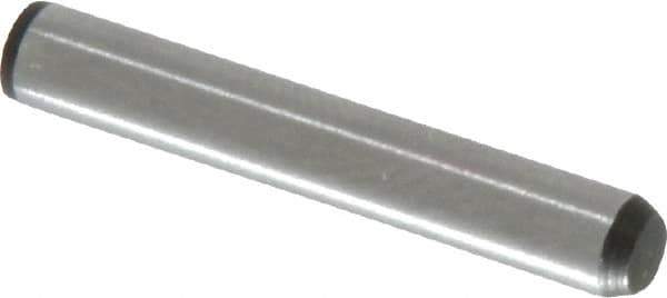 Made in USA - 5/32" Diam x 1" Pin Length 416 Stainless Steel Precision Dowel Pin - Passivated Finish, C 36-42 Hardness, 2 Beveled End - Apex Tool & Supply