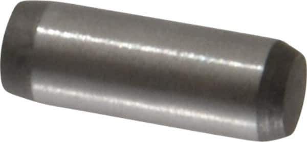 Made in USA - 5/32" Diam x 7/16" Pin Length 416 Stainless Steel Precision Dowel Pin - Passivated Finish, C 36-42 Hardness, 2 Beveled End - Apex Tool & Supply