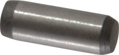 Made in USA - 5/32" Diam x 7/16" Pin Length 416 Stainless Steel Precision Dowel Pin - Passivated Finish, C 36-42 Hardness, 2 Beveled End - Apex Tool & Supply