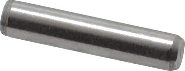 Made in USA - 5/32" Diam x 3/4" Pin Length 416 Stainless Steel Precision Dowel Pin - Passivated Finish, C 36-42 Hardness, 2 Beveled End - Apex Tool & Supply