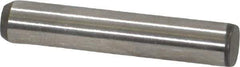 Made in USA - 3/16" Diam x 1" Pin Length 416 Stainless Steel Precision Dowel Pin - Passivated Finish, C 36-42 Hardness, 2 Beveled End - Apex Tool & Supply