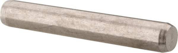 Made in USA - 3/16" Diam x 1-1/4" Pin Length 416 Stainless Steel Precision Dowel Pin - Passivated Finish, C 36-42 Hardness, 2 Beveled End - Apex Tool & Supply