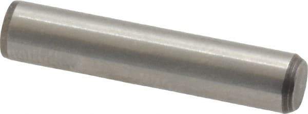 Made in USA - 1/4" Diam x 1-1/4" Pin Length 416 Stainless Steel Precision Dowel Pin - Passivated Finish, C 36-42 Hardness, 2 Beveled End - Apex Tool & Supply