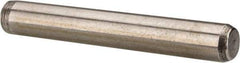 Made in USA - 1/4" Diam x 1-3/4" Pin Length 416 Stainless Steel Precision Dowel Pin - Passivated Finish, C 36-42 Hardness, 2 Beveled End - Apex Tool & Supply