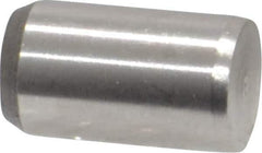 Made in USA - 1/4" Diam x 7/16" Pin Length 416 Stainless Steel Precision Dowel Pin - Passivated Finish, C 36-42 Hardness, 2 Beveled End - Apex Tool & Supply