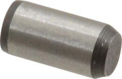Made in USA - 1/4" Diam x 1/2" Pin Length 416 Stainless Steel Precision Dowel Pin - Passivated Finish, C 36-42 Hardness, 2 Beveled End - Apex Tool & Supply