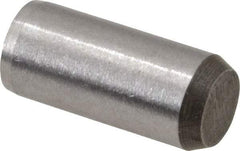 Made in USA - 1/4" Diam x 9/16" Pin Length 416 Stainless Steel Precision Dowel Pin - Passivated Finish, C 36-42 Hardness, 2 Beveled End - Apex Tool & Supply