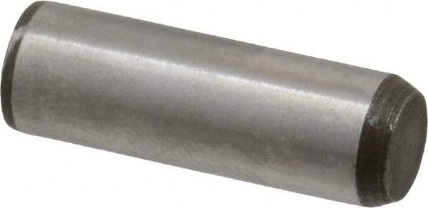 Made in USA - 1/4" Diam x 3/4" Pin Length 416 Stainless Steel Precision Dowel Pin - Passivated Finish, C 36-42 Hardness, 2 Beveled End - Apex Tool & Supply