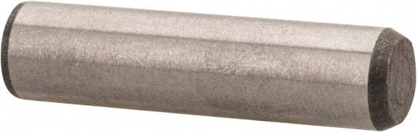 Made in USA - 5/16" Diam x 1-1/4" Pin Length 416 Stainless Steel Precision Dowel Pin - Passivated Finish, C 36-42 Hardness, 2 Beveled End - Apex Tool & Supply