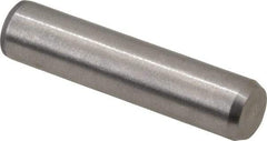 Made in USA - 5/16" Diam x 1-3/8" Pin Length 416 Stainless Steel Precision Dowel Pin - Passivated Finish, C 36-42 Hardness, 2 Beveled End - Apex Tool & Supply