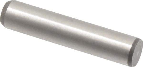 Made in USA - 5/16" Diam x 1-1/2" Pin Length 416 Stainless Steel Precision Dowel Pin - Passivated Finish, C 36-42 Hardness, 2 Beveled End - Apex Tool & Supply