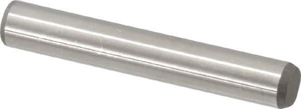 Made in USA - 5/16" Diam x 2" Pin Length 416 Stainless Steel Precision Dowel Pin - Passivated Finish, C 36-42 Hardness, 2 Beveled End - Apex Tool & Supply