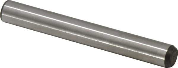 Made in USA - 5/16" Diam x 2-1/2" Pin Length 416 Stainless Steel Precision Dowel Pin - Passivated Finish, C 36-42 Hardness, 2 Beveled End - Apex Tool & Supply