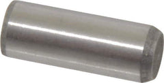 Made in USA - 3/8" Diam x 1" Pin Length 416 Stainless Steel Precision Dowel Pin - Passivated Finish, C 36-42 Hardness, 2 Beveled End - Apex Tool & Supply