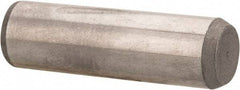 Made in USA - 3/8" Diam x 1-1/4" Pin Length 416 Stainless Steel Precision Dowel Pin - Passivated Finish, C 36-42 Hardness, 2 Beveled End - Apex Tool & Supply