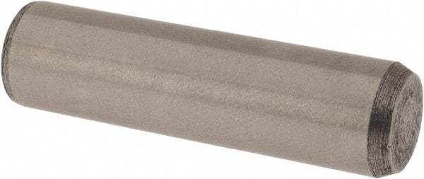 Made in USA - 3/8" Diam x 1-3/8" Pin Length 416 Stainless Steel Precision Dowel Pin - Passivated Finish, C 36-42 Hardness, 2 Beveled End - Apex Tool & Supply