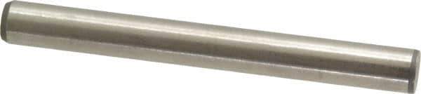 Made in USA - 3/8" Diam x 3-1/2" Pin Length 416 Stainless Steel Precision Dowel Pin - Passivated Finish, C 36-42 Hardness, 2 Beveled End - Apex Tool & Supply