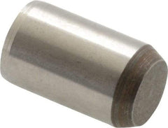 Made in USA - 3/8" Diam x 5/8" Pin Length 416 Stainless Steel Precision Dowel Pin - Passivated Finish, C 36-42 Hardness, 2 Beveled End - Apex Tool & Supply