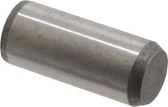 Made in USA - 3/8" Diam x 7/8" Pin Length 416 Stainless Steel Precision Dowel Pin - Passivated Finish, C 36-42 Hardness, 2 Beveled End - Apex Tool & Supply