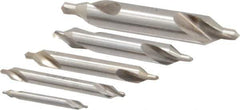 Keo - 5 Piece, #1 to 5, Plain Edge, Cobalt Combo Drill & Countersink Set - 60° Incl Angle - Apex Tool & Supply