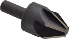 Keo - 1-1/4" Head Diam, 1/2" Shank Diam, 6 Flute 60° High Speed Steel Countersink - Bright Finish, 3" OAL, Single End, Straight Shank, Right Hand Cut - Apex Tool & Supply