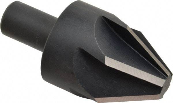 Keo - 1-3/4" Head Diam, 3/4" Shank Diam, 6 Flute 60° High Speed Steel Countersink - Bright Finish, 3-1/2" OAL, Single End, Straight Shank, Right Hand Cut - Apex Tool & Supply