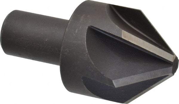 Keo - 1-1/2" Head Diam, 3/4" Shank Diam, 6 Flute 82° High Speed Steel Countersink - Bright Finish, 2-7/8" OAL, Single End, Straight Shank, Right Hand Cut - Apex Tool & Supply