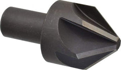 Keo - 1-1/2" Head Diam, 3/4" Shank Diam, 6 Flute 82° High Speed Steel Countersink - Bright Finish, 2-7/8" OAL, Single End, Straight Shank, Right Hand Cut - Apex Tool & Supply