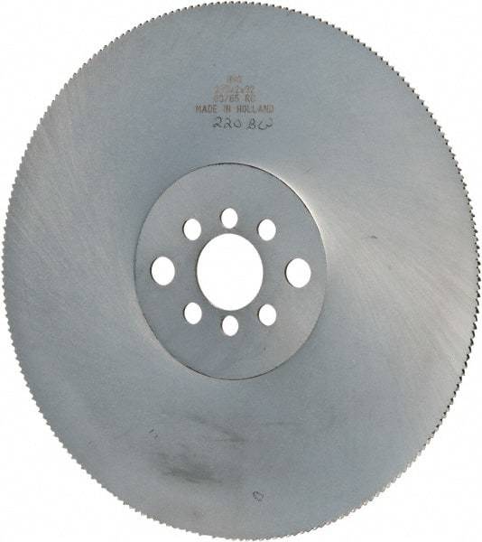 Kinkelder Saw - 225mm Blade Diam, 220 Teeth, High Speed Steel Cold Saw Blade - 32mm Arbor Hole Diam, 2mm Blade Thickness - Apex Tool & Supply