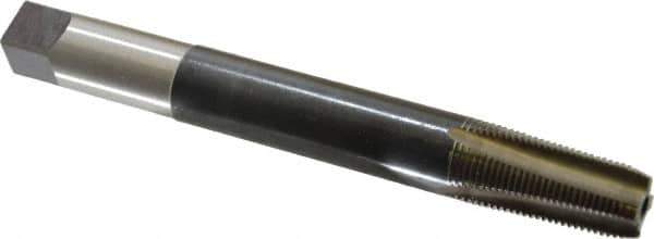 Hertel - 3/8-18 NPT, 4 Flute, Plug Chamfer, Bright Finish, High Speed Steel, Extension Pipe Tap - 6" OAL, 1-1/16" Thread Length - Apex Tool & Supply