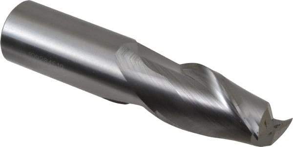 Hertel - 7/8", 1-1/2" LOC, 7/8" Shank Diam, 4" OAL, 2 Flute, Solid Carbide Square End Mill - Single End, Uncoated, Spiral Flute, 30° Helix, Centercutting, Right Hand Cut - Apex Tool & Supply