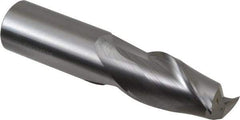 Hertel - 7/8", 1-1/2" LOC, 7/8" Shank Diam, 4" OAL, 2 Flute, Solid Carbide Square End Mill - Single End, Uncoated, Spiral Flute, 30° Helix, Centercutting, Right Hand Cut - Apex Tool & Supply