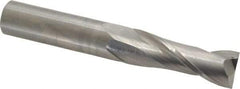 Hertel - 3/4", 2-1/4" LOC, 3/4" Shank Diam, 5" OAL, 2 Flute, Solid Carbide Square End Mill - Single End, Uncoated, Spiral Flute, 30° Helix, Centercutting, Right Hand Cut - Apex Tool & Supply