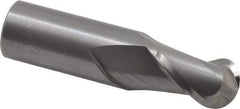 Hertel - 3/4" Diam, 1" LOC, 2 Flute Solid Carbide Ball End Mill - Uncoated, Single End, 3" OAL, 3/4" Shank Diam - Apex Tool & Supply