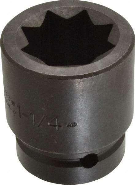 Proto - 1" Drive 1-1/4" Impact Socket - 8 Points, 2-13/16" OAL - Apex Tool & Supply